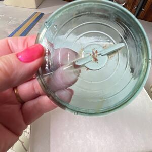 Vintage glass lid for 3:25” “ Atlas E-Z Seal” canning jar lid.